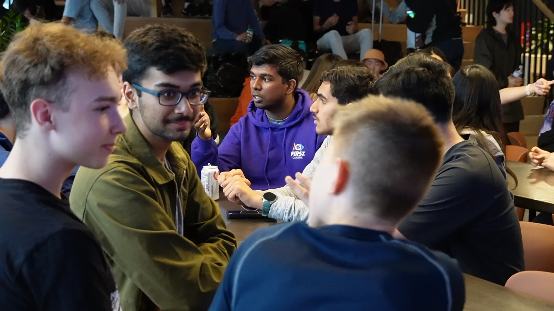 Participants chatting